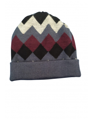 Pure Wool Designer cap dark  grey